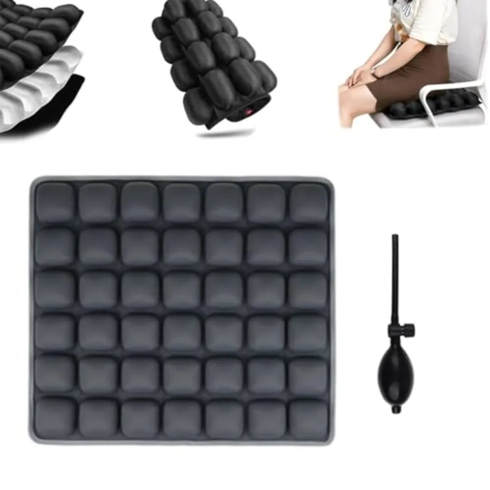 Air Bags Travel Cushion Lightweight Breathable 3D Air Cell Seat Cushion High Rebound Pressur Portable 3D Inflatable Seat Cushion