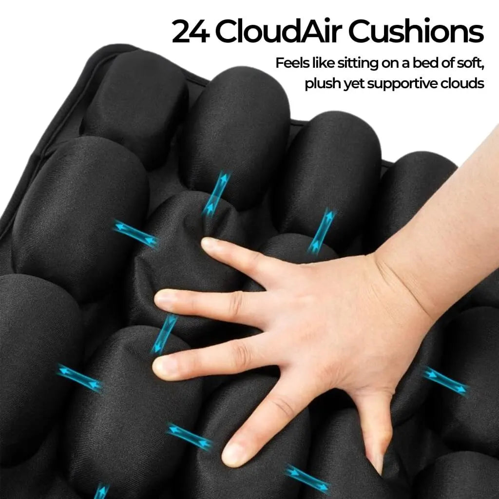 PrimePickz Travel Cushion Ultimate Comfort to Air Travel Seats, office Chair, Driving & Wheelchair use
